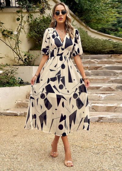 Maxine | Flattering Floral Midi Dress