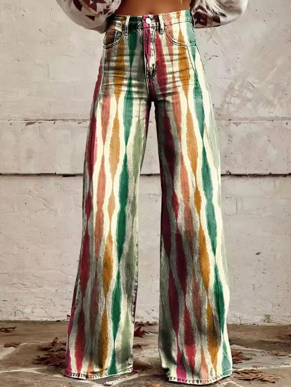 ISABELLA | High-Waist Boho Wide-Leg Trousers