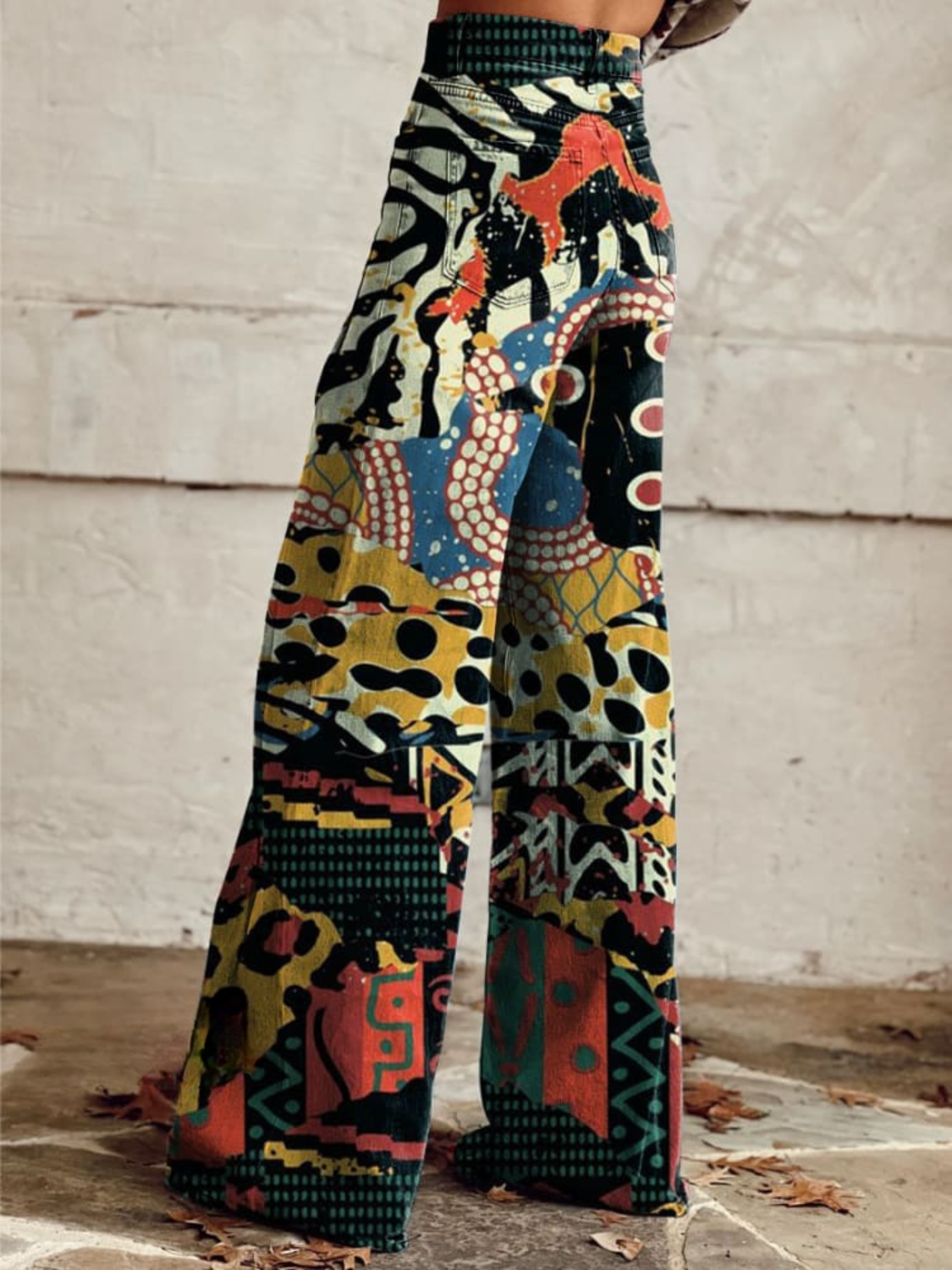 CARMEN | Statement Art-Print Wide-Leg Trousers