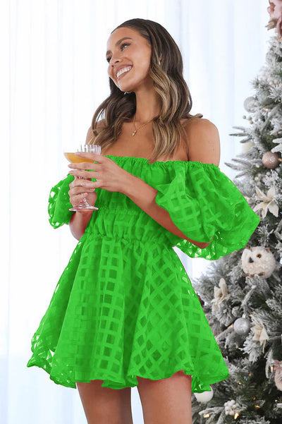 Evie | Puff-Sleeve Day-to-Night Mini Dress