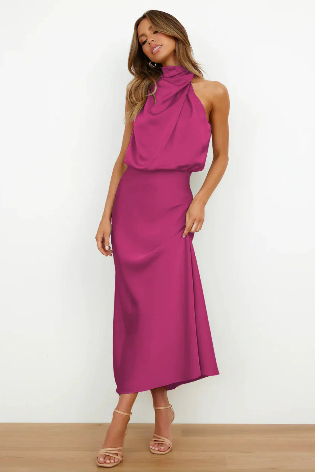 Diane | Open-Back Midi Dress