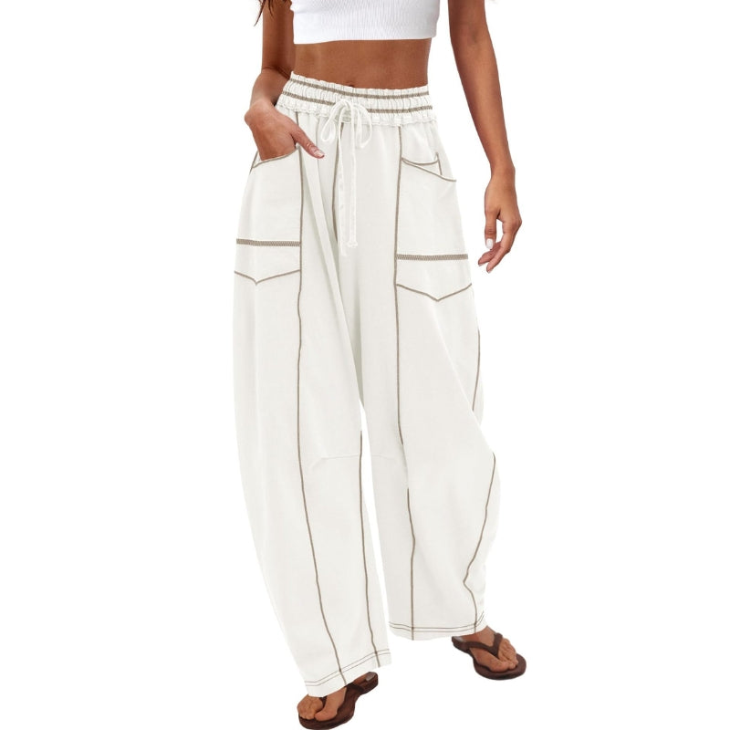 Vera Côte Barrel Sweatpants - White