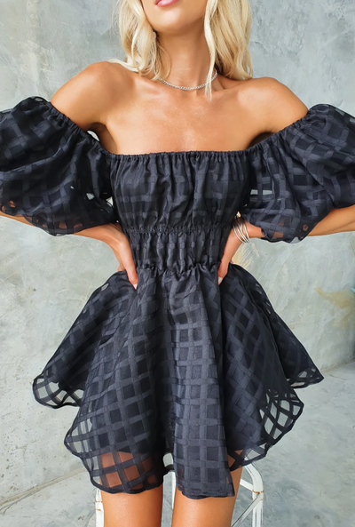 Evie | Puff-Sleeve Day-to-Night Mini Dress