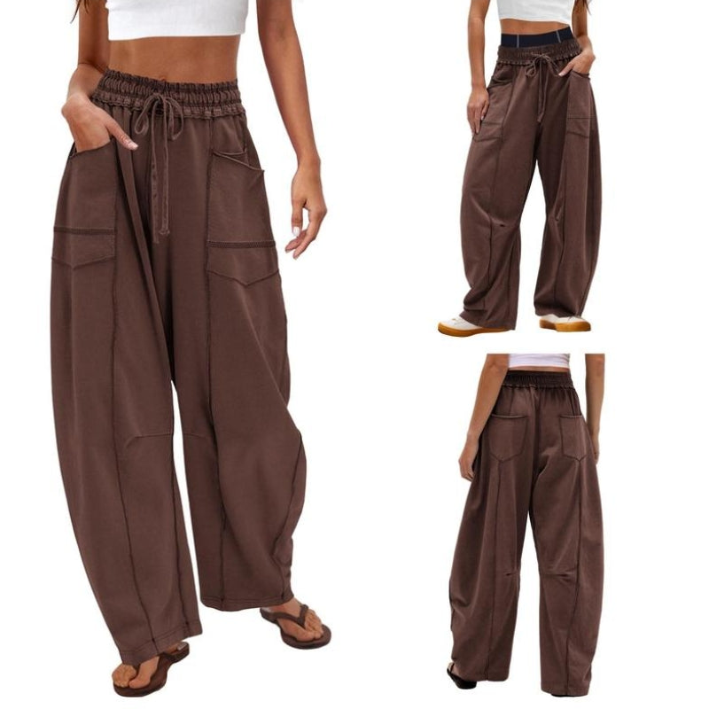 Vera Côte Barrel Sweatpants - Brown