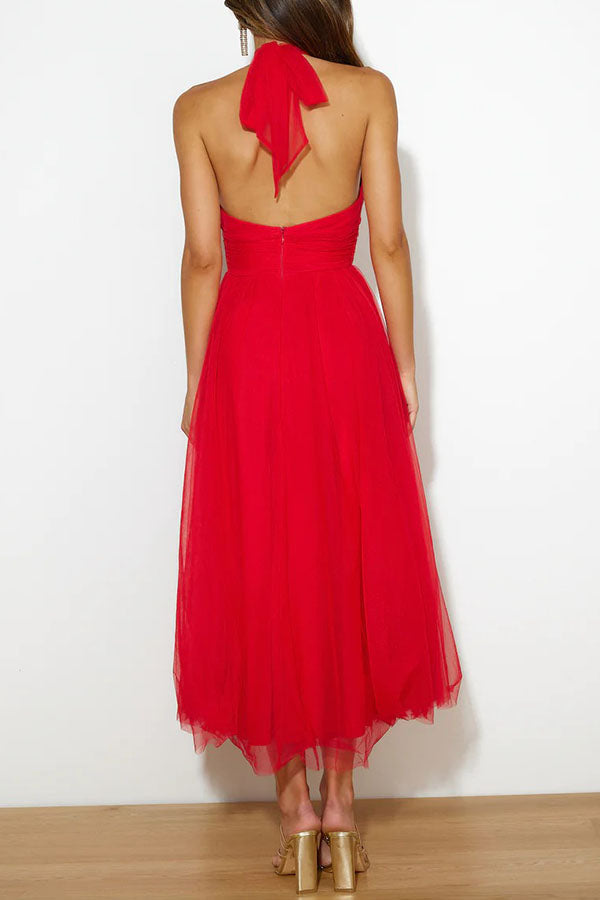 Phoebe | Elegant Maxi Dress with Covered Back
