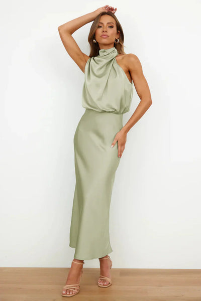 Diane | Open-Back Midi Dress