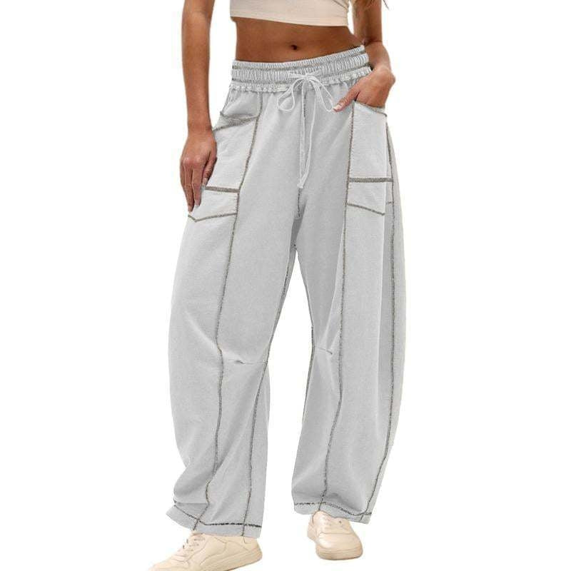 Vera Côte Barrel Sweatpants - Light Gray