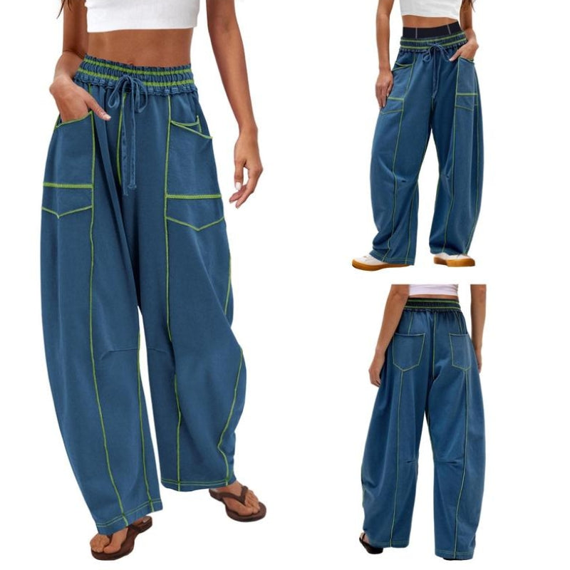 Vera Côte Barrel Sweatpants - Navy Blue