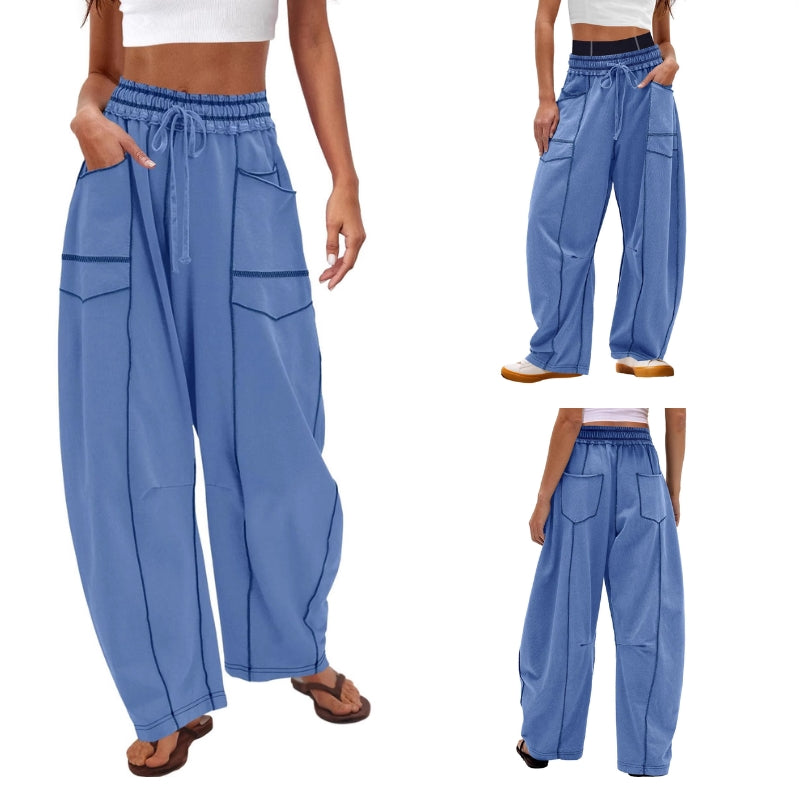 Vera Côte Barrel Sweatpants - Sky Blue