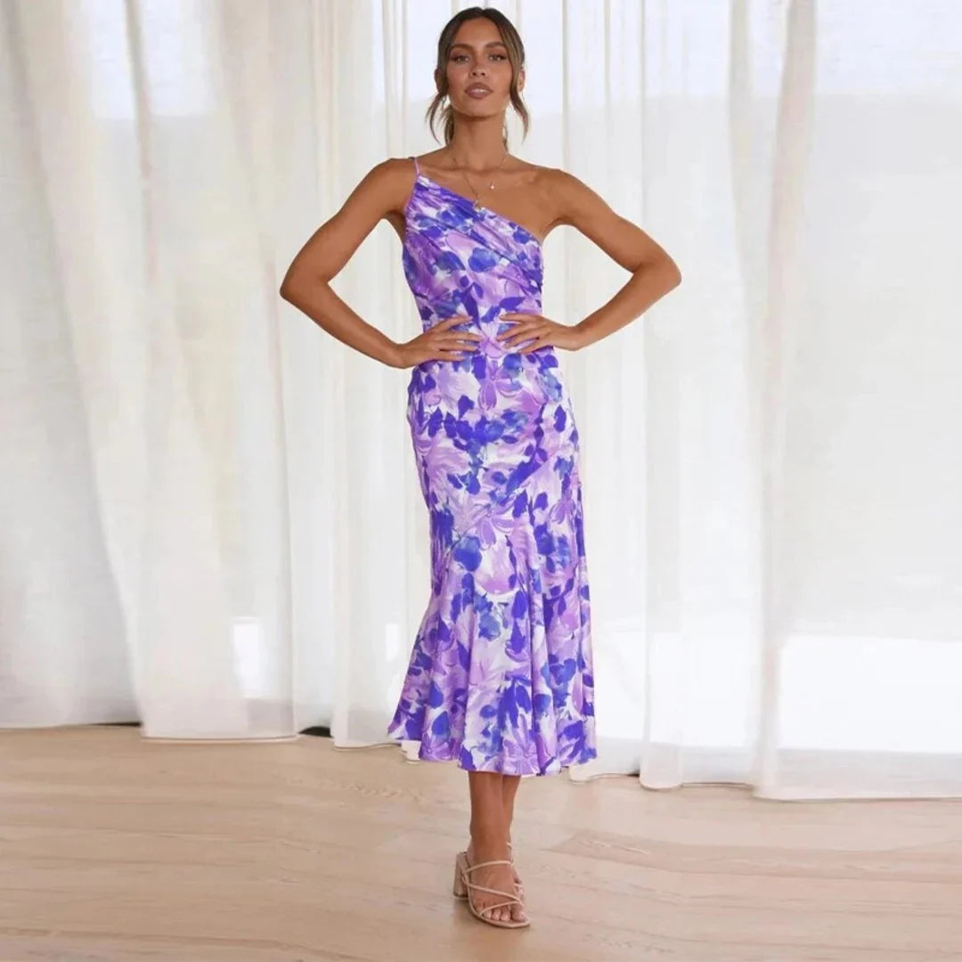 Eliza | Chic One-Shoulder Floral Dress