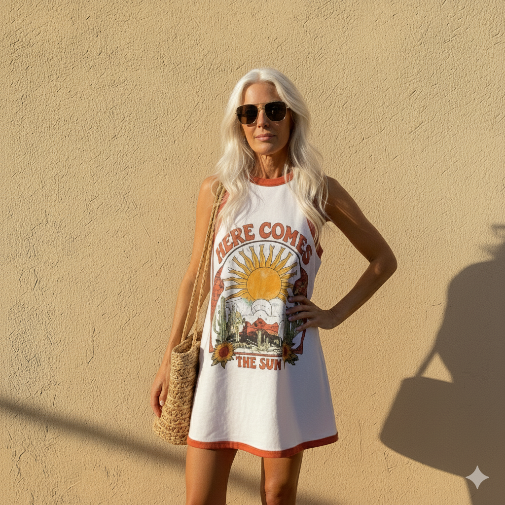 Solea™ | Sunburst Flare Mini Dress