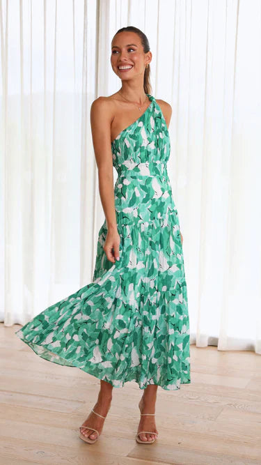 Eliza | Chic One-Shoulder Floral Dress