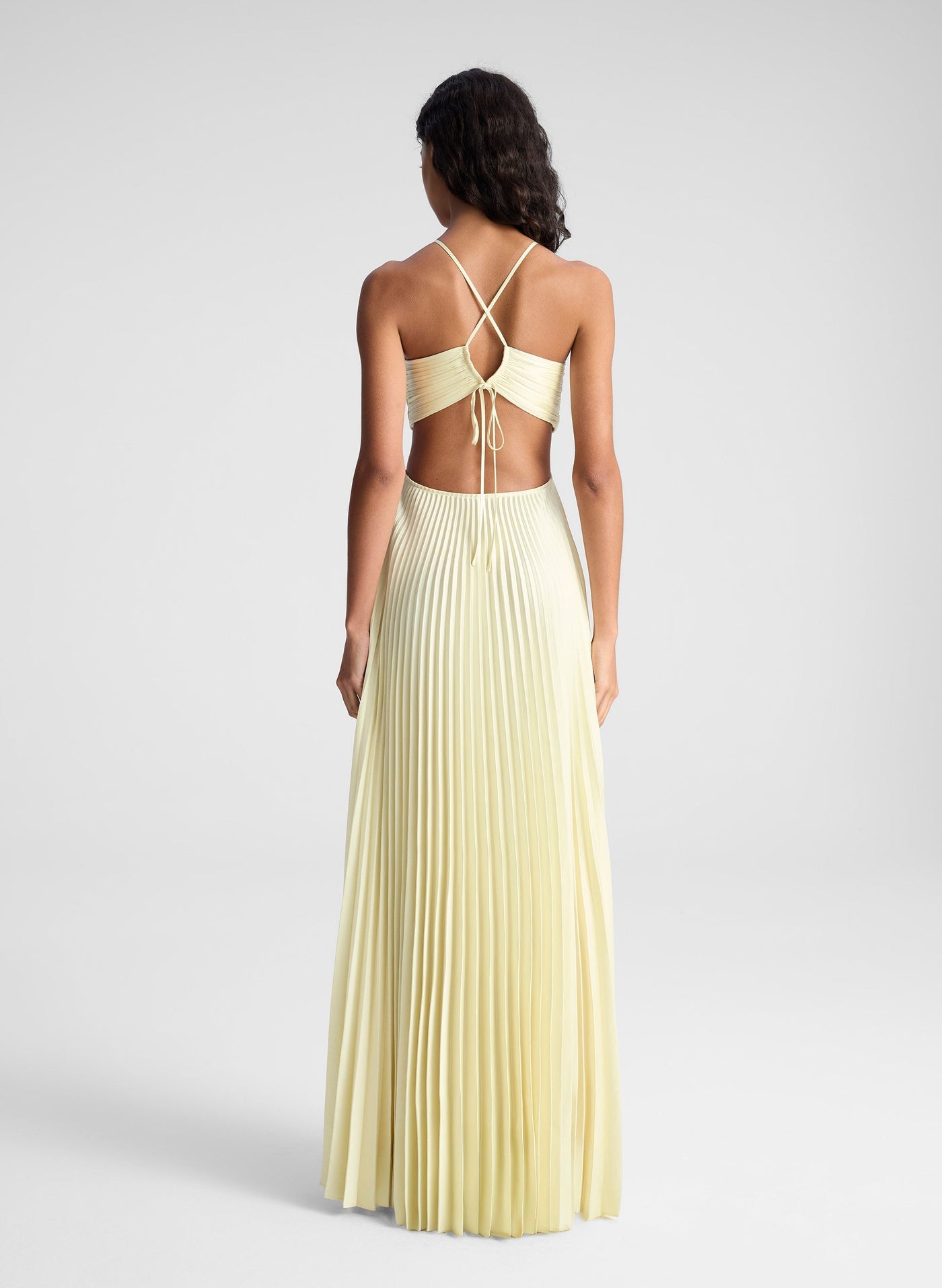Sienna™ | Golden Hour Cutout Halter Maxi Gown