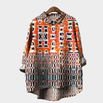 VIOLETTA | Oversized Floral Blouse with Absolute Comfort for Sunny Days