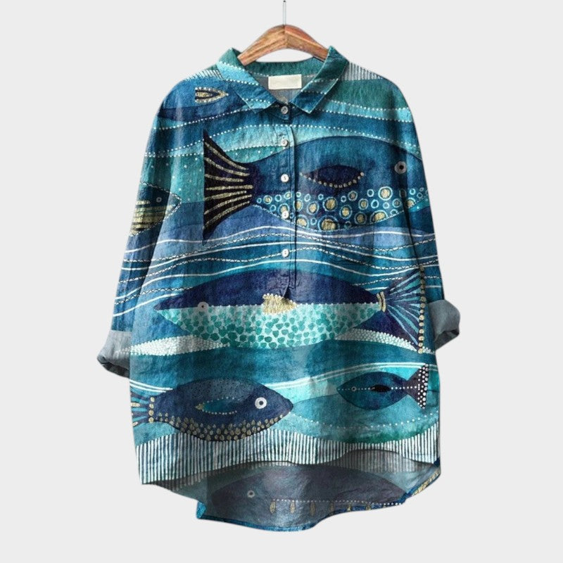 VIOLETTA | Oversized Floral Blouse with Absolute Comfort for Sunny Days