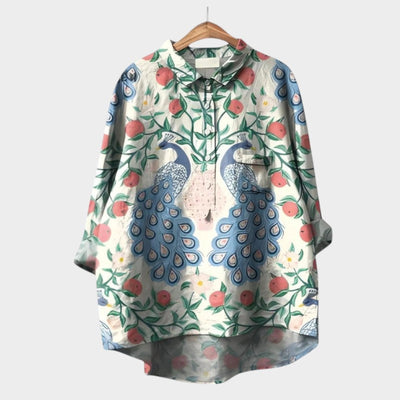 VIOLETTA | Oversized Floral Blouse with Absolute Comfort for Sunny Days