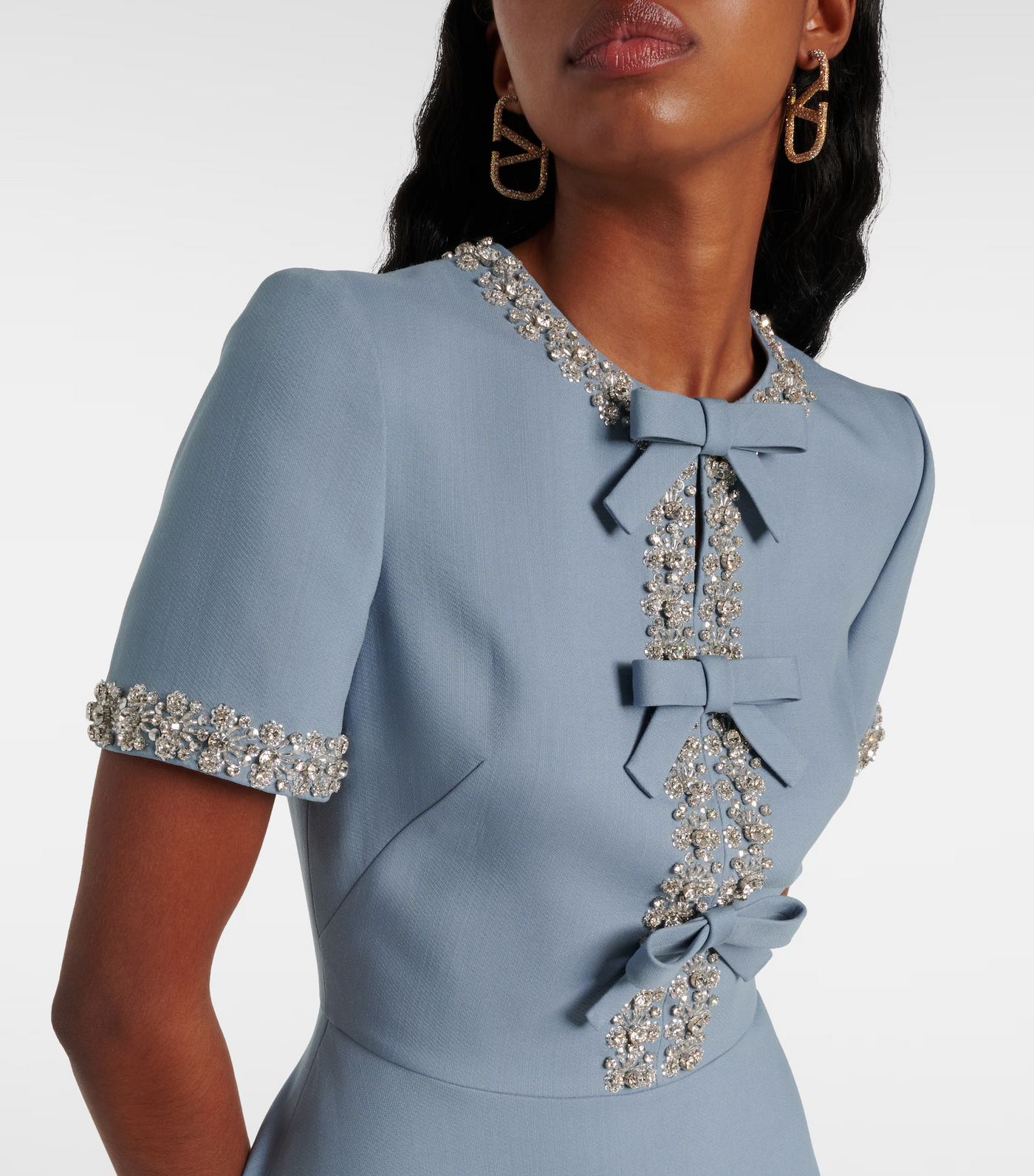 Raffaella™ | Beaded-Bow Fit & Flare Dress