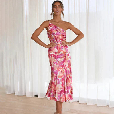 Eliza | Chic One-Shoulder Floral Dress