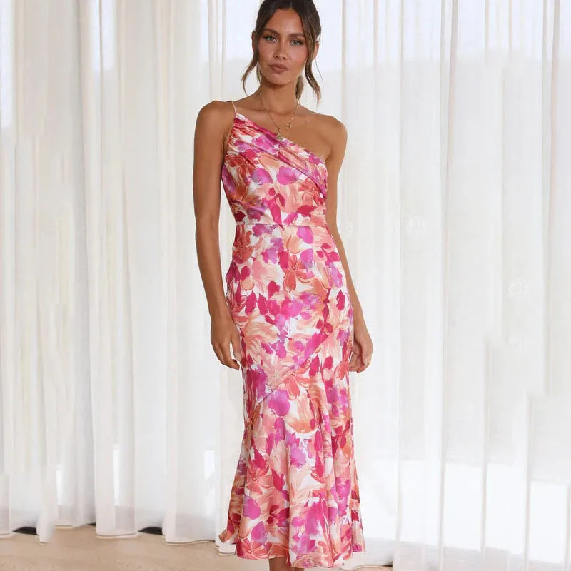 Eliza | Chic One-Shoulder Floral Dress