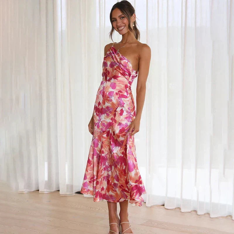 Eliza | Chic One-Shoulder Floral Dress