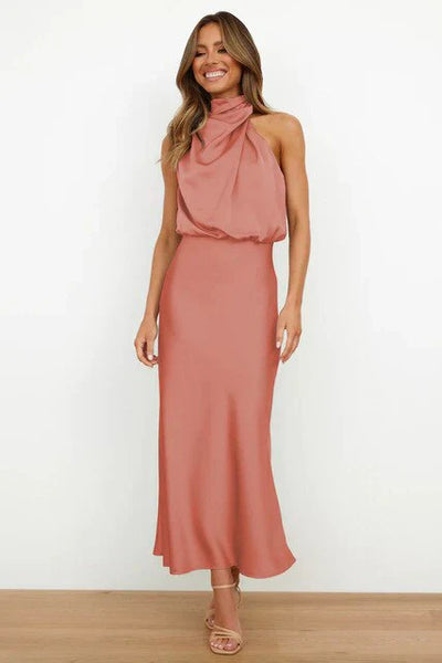 Benthe | Red-Carpet Shoulder-Baring Midi Dress