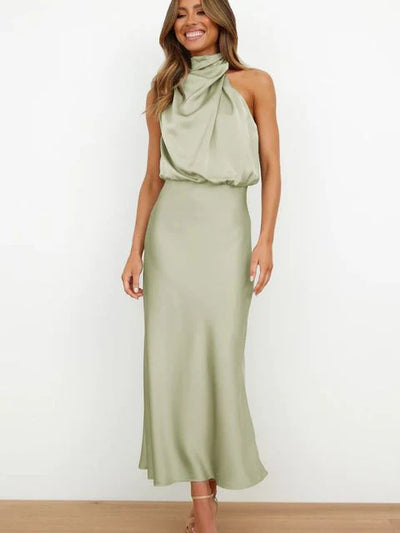 Benthe | Red-Carpet Shoulder-Baring Midi Dress