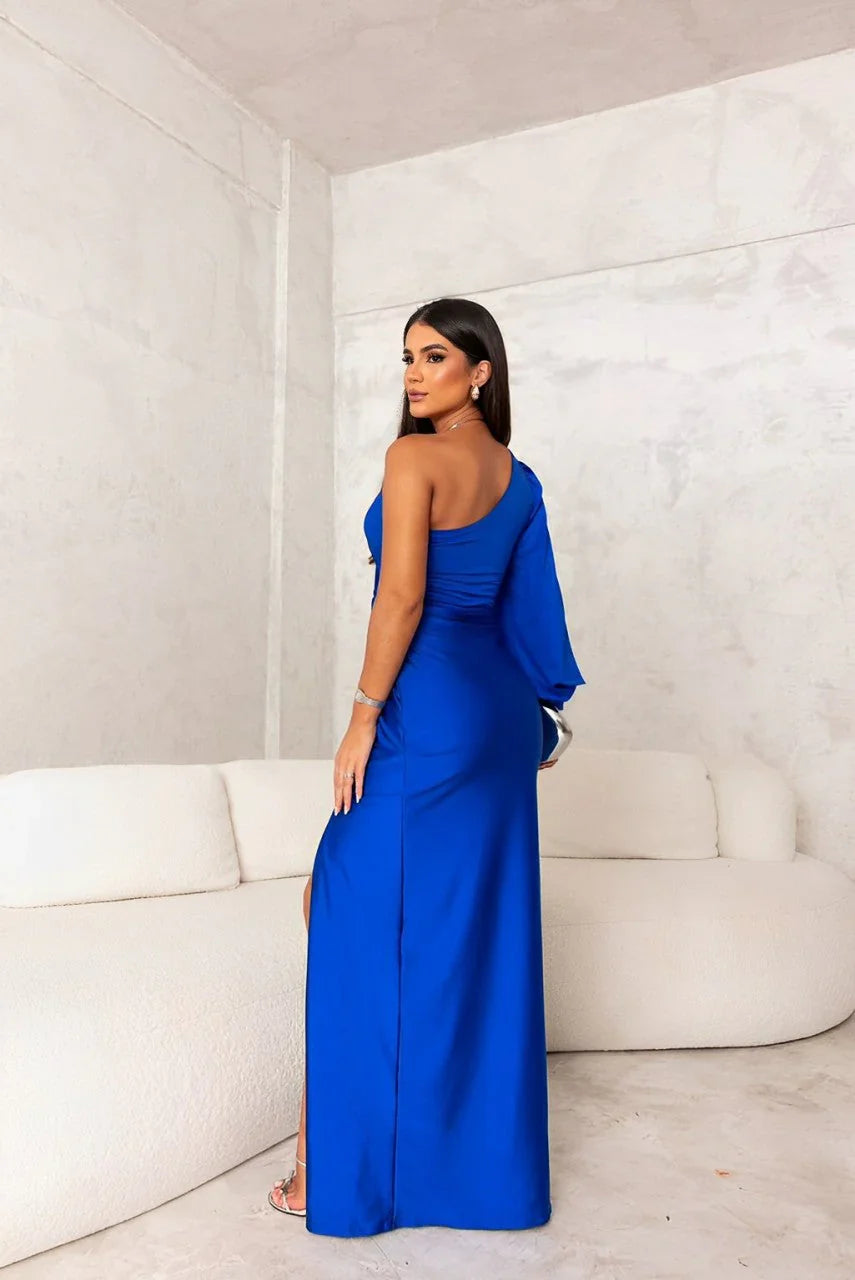 Avalon | One-Shoulder Silky Evening Gown