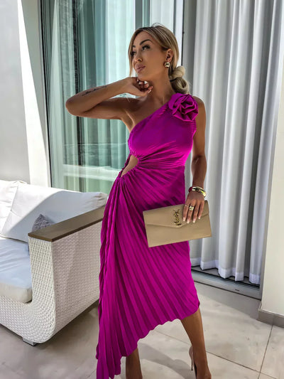 Lizbeth | Romantic One-Shoulder Floral Dress