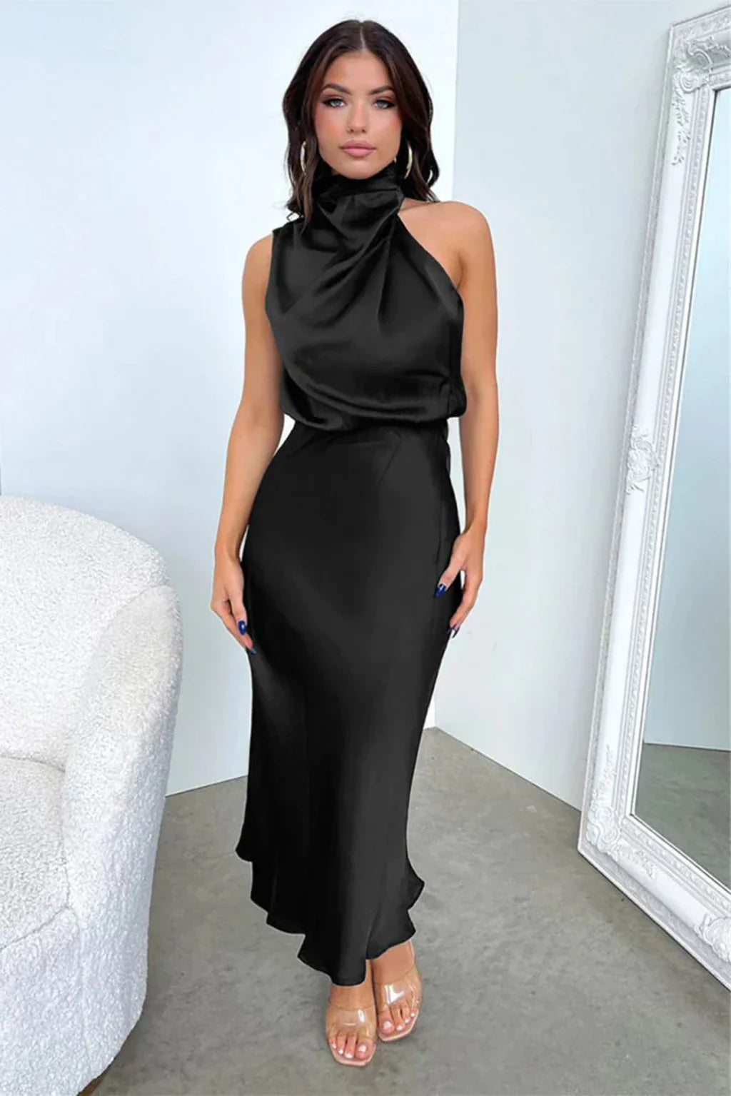 Diane | Open-Back Midi Dress