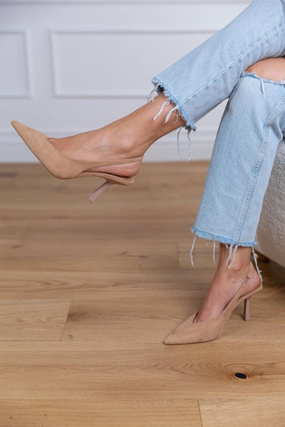 Marlena™ | Neutral Slim-Heel Slingbacks