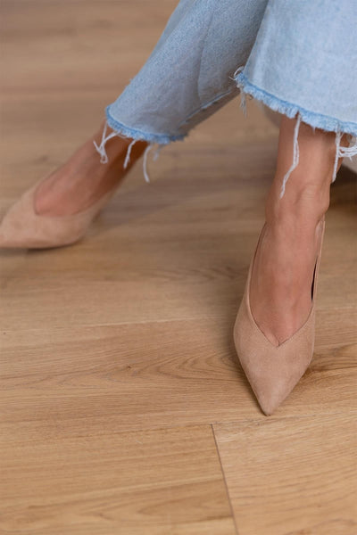 Marlena™ | Neutral Slim-Heel Slingbacks