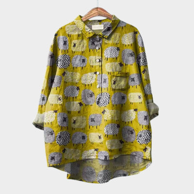 VIOLETTA | Oversized Floral Blouse with Absolute Comfort for Sunny Days